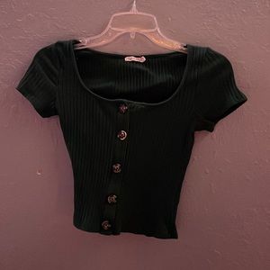 Green crop top
